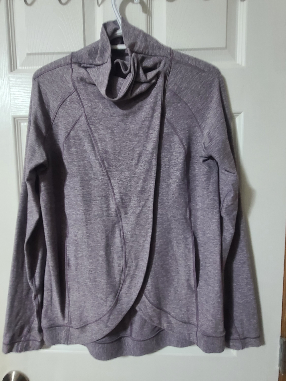 lululemon athletica Heathered Purple Wrap-Style Sweater